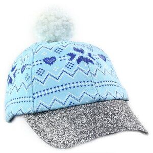NWT LIMITED TOO Girls Holiday Cap with Pom-Pom and glitter